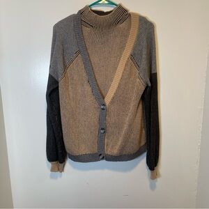 Joseph A. cardigan and vest sweater set‎ women's size small cardigan large vest